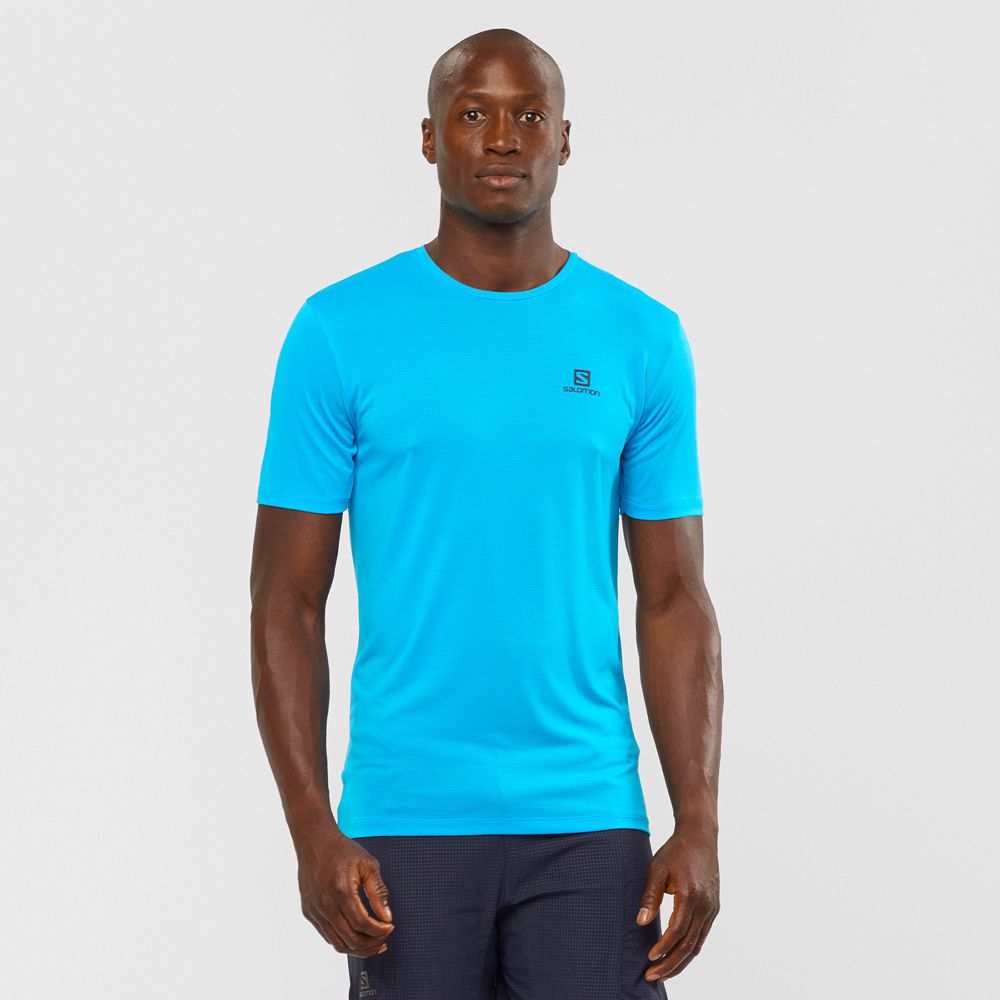 Salomon Israel AGILE TRAINING - Mens Tops - Turquoise (RFGU-65741)